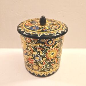 Vintage Floral Multi Color Tin